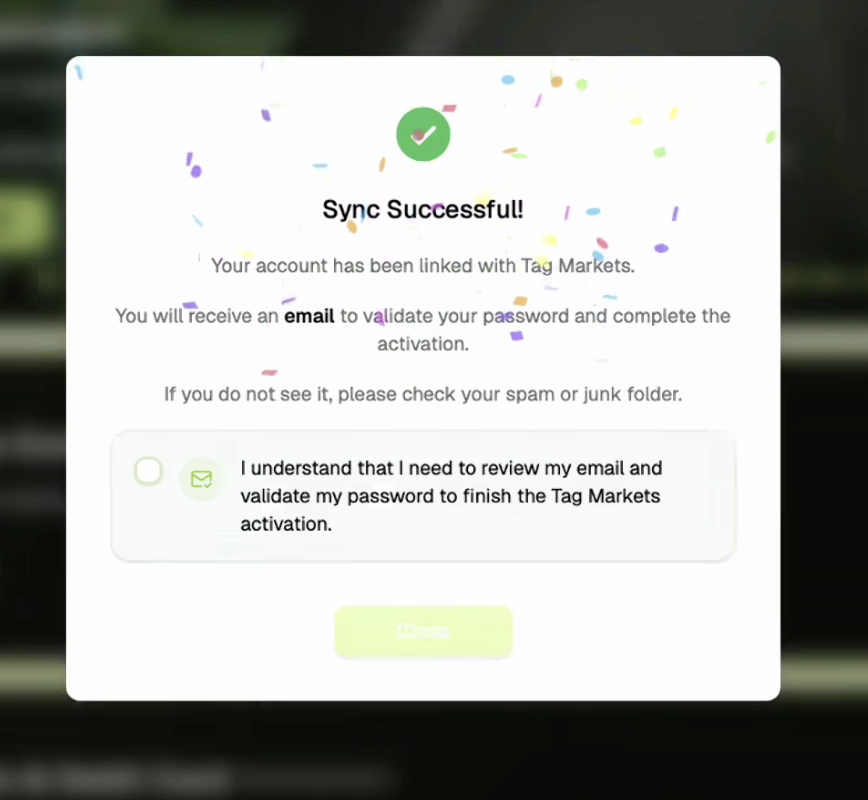 COPY-X account sync successful